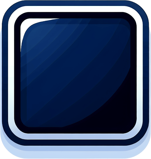 navy blue square. very thin white border..
Single Game Texture. In-Game asset. 2d. Blank background. High contrast. No shadows.
