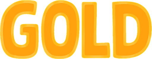 GOLD.
In-Game asset.  2d.  High contrast.  No shadows