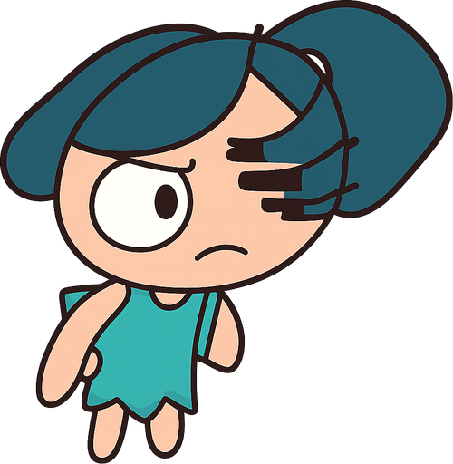 Pibby. No background. Transparent background. Blank background. No shadows. 2d. In-Game asset. flat