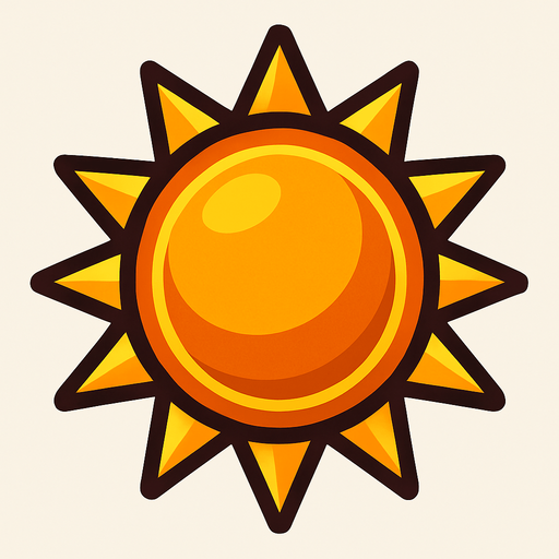 sun.
In-Game asset.  2d.  High contrast.  No shadows