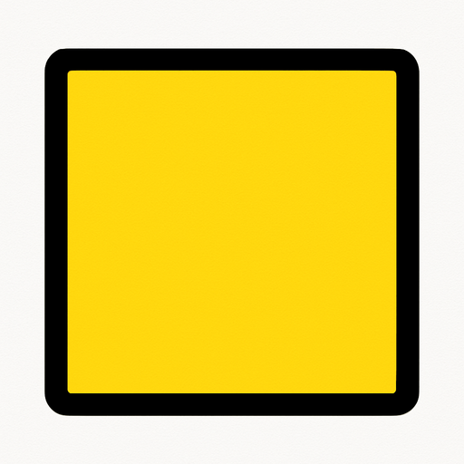 yellow square
without other colors.
In-Game asset.  2d.  High contrast.  No shadows