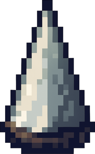 una pincho grande hecho con pixeles 
In-Game asset.  2d.  High contrast.  No shadows