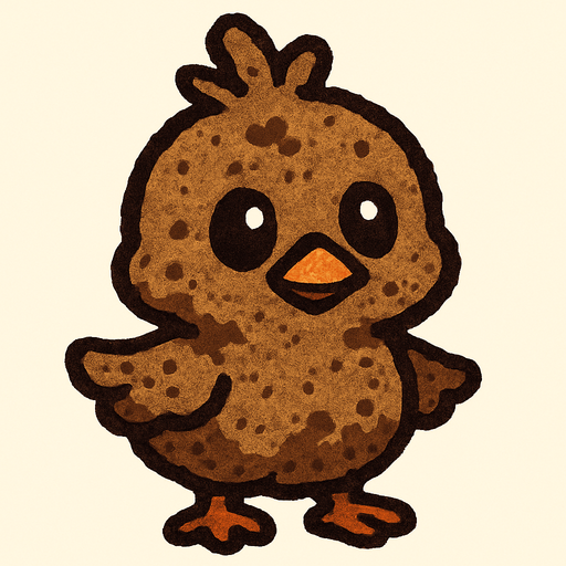 toprak civciv i.
In-Game asset.  2d.  High contrast.  No shadows