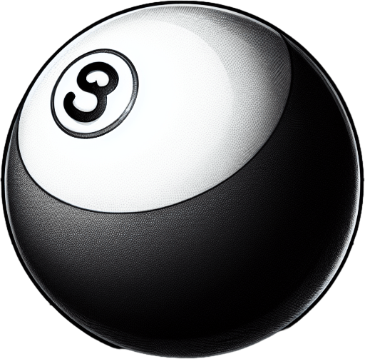 pool ball without background.
Single Game Texture. In-Game asset. 2d. Blank background. High contrast. No shadows.