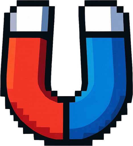 pixelart magnet
In-Game asset.  2d.  High contrast.  No shadows. Pixel art