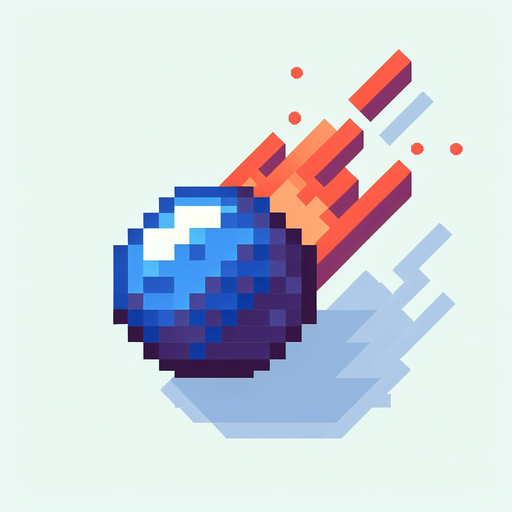 8-bit pixelated isometric blueberry projectile icon.
Single Game Texture. In-Game asset. 2d. Blank background. High contrast. No shadows.