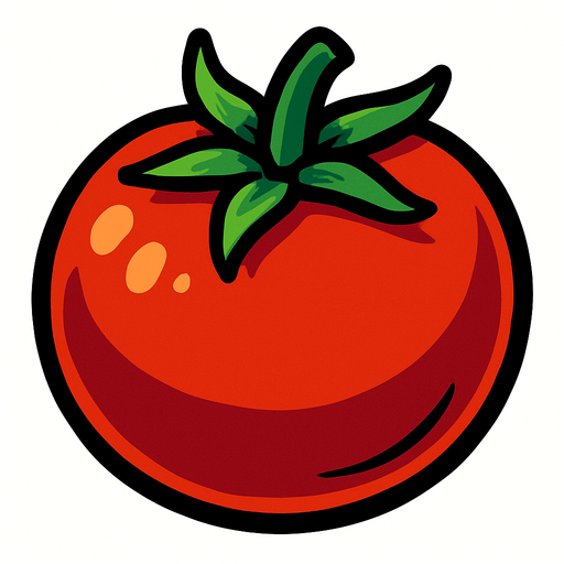 tomato.
In-Game asset.  2d.  High contrast.  No shadows