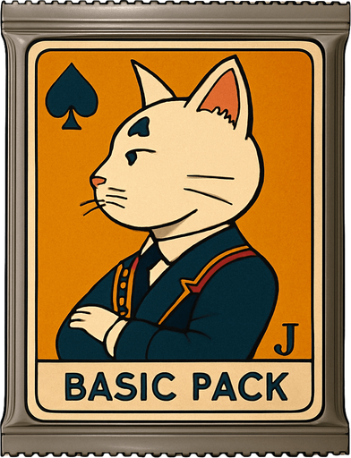 Change the graphic on the picture to be this cat, but like he’s a Jack on a playing card. Seen from the side in the same position as it would look in a regular deck of cards.