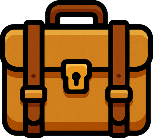 briefcase.
In-Game asset.  2d.  High contrast.  No shadows
