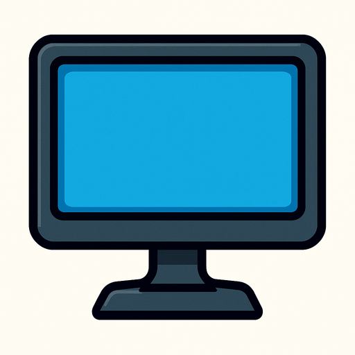 PC Monitör.
In-Game asset.  2d.  High contrast.  No shadows