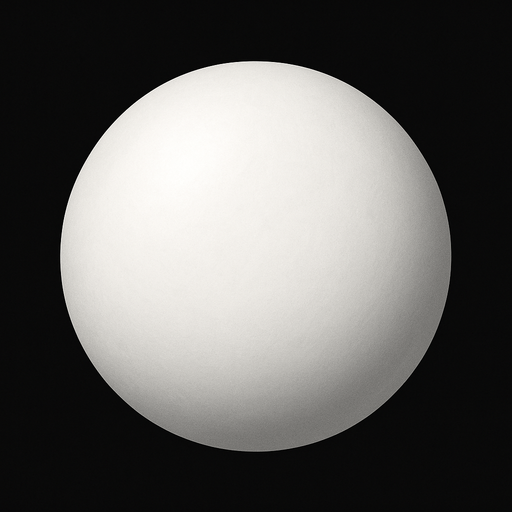 white realistic sphere.
In-Game asset.  2d.  High contrast.  No shadows