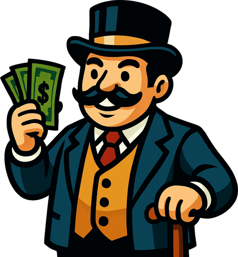 a rich man.
In-Game asset.  2d.  High contrast.  No shadows