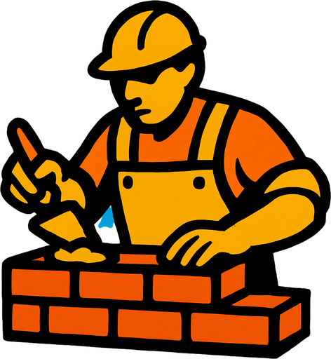 brick layer.
In-Game asset.  2d.  High contrast.  No shadows