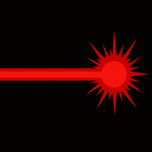 A huge Laser beam, red.
In-Game asset.  2d.  High contrast.  No shadows