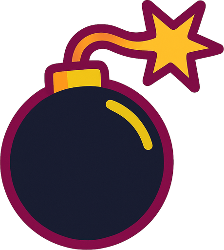 bomba.
In-Game asset.  2d.  High contrast.  No shadows