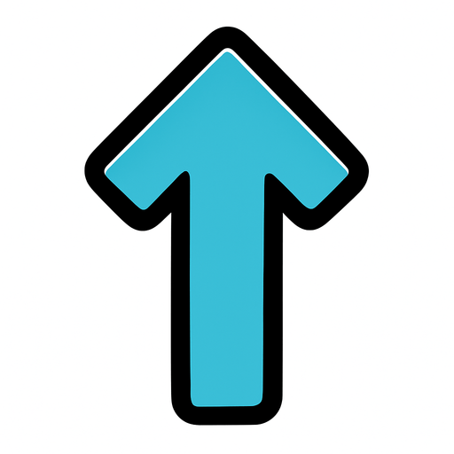 FNF arrow up.
In-Game asset.  High contrast.  No shadows