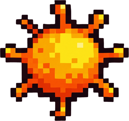 Generame una particula de espora pixela rt.
In-Game asset.  2d.  High contrast.  No shadows