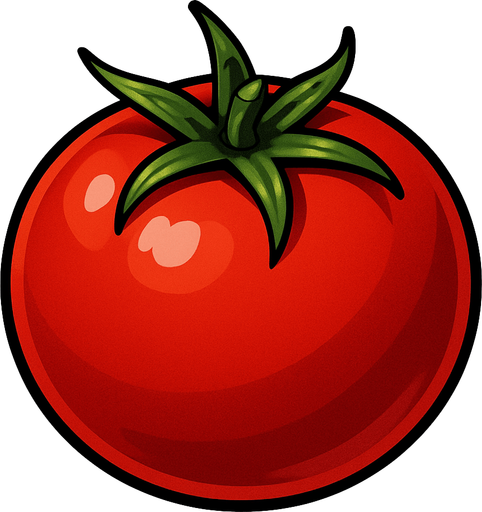 Tomato,.
In-Game asset.  2d.  High contrast.  No shadows. Realistic