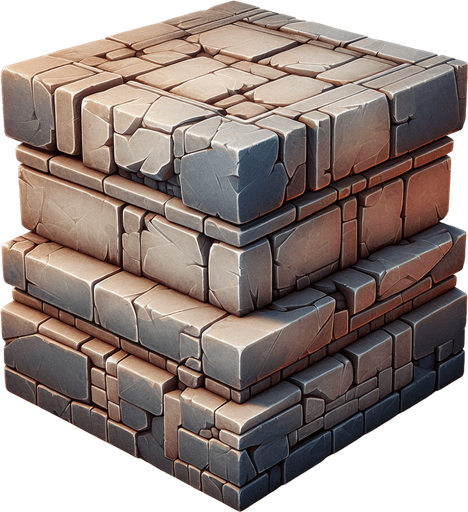 a single platform made of stone 2D front view.
Single Game Texture. In-Game asset. 2d. Blank background. High contrast. No shadows.