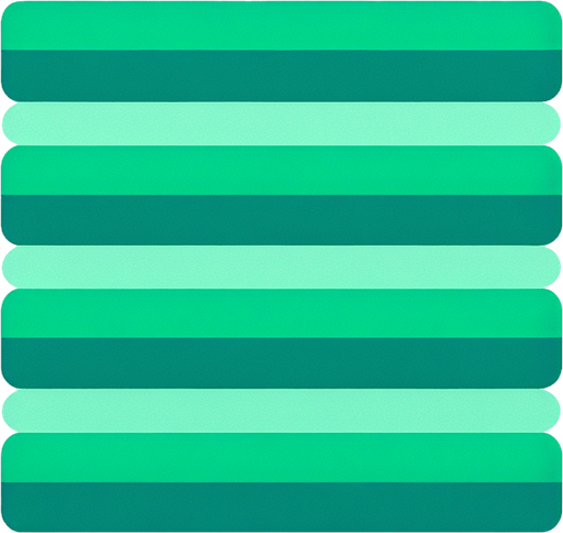 2 simple large plain horizontal green stripes.