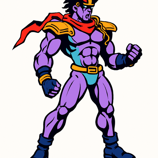 Star platinum jotaro con cuerpo completo jojo's.
In-Game asset.  2d.  High contrast.  No shadows