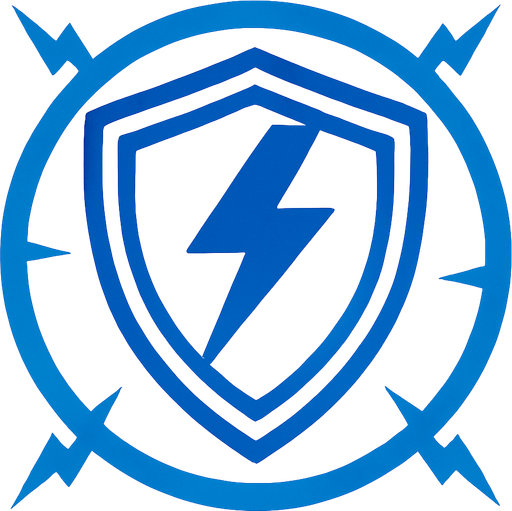 an Symbol for an Shield Force shield of electric power.
In-Game asset.  2d.  High contrast.  No shadows