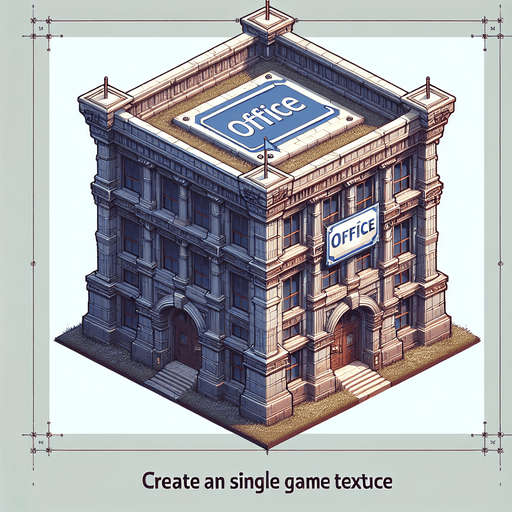 A square building having a banner where we can change name of aur office.
Single Game Texture. In-Game asset. 2d. Blank background. High contrast. No shadows.