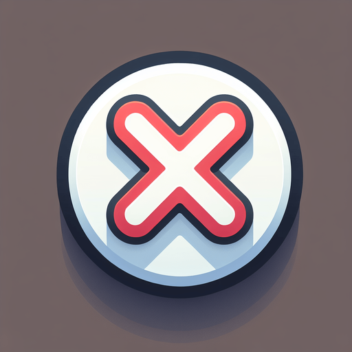 UI close button shoing an X symbol.
Single Game Texture. In-Game asset. 2d. Blank background. High contrast. No shadows.