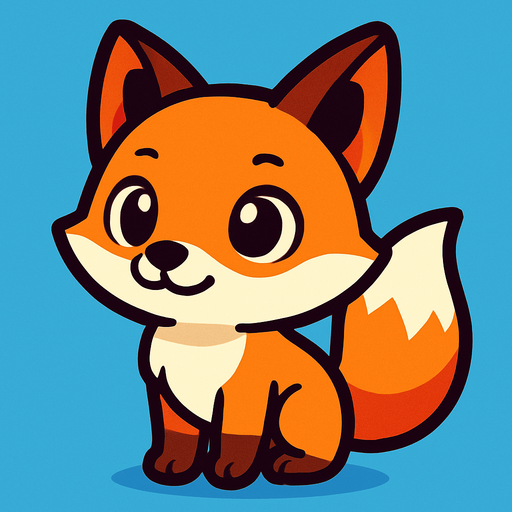 Animated, fox, cute,.
In-Game asset.  2d.  High contrast.  No shadows