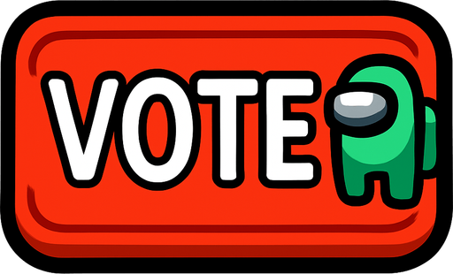 voteButton among us.
In-Game asset.  2d.  High contrast.  No shadows