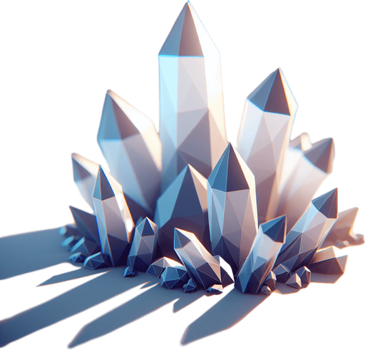 low geometry style，sence，crystal.
Single Game Texture. In-Game asset. 2d. Blank background. High contrast. No shadows.