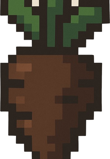 Choco but all parts of the carrot are visible and only the carrot is painted brown