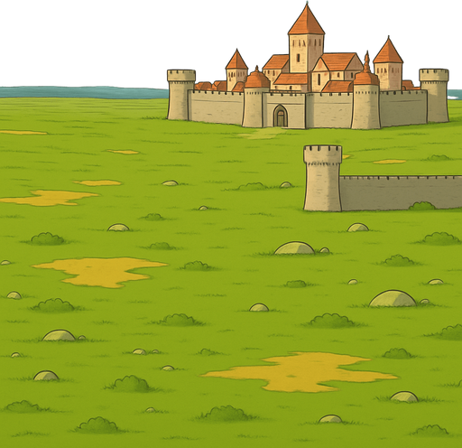 sağ üst köşeye surla çevrili bir şehir ekle