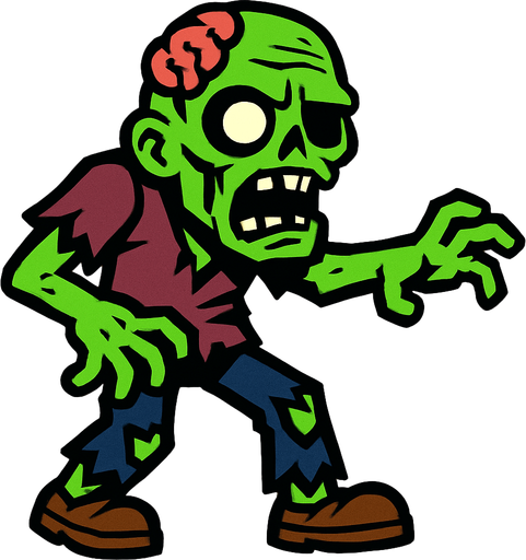 draw me zombie enemie.
In-Game asset.  2d.  High contrast.  No shadows