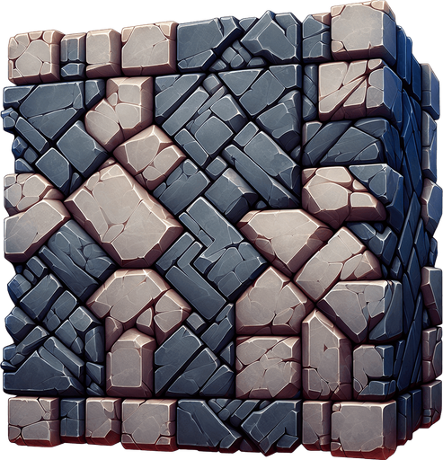 taş resmi.
Single Game Texture. In-Game asset. 2d. Blank background. High contrast. No shadows.