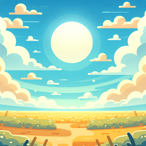 "A 2D digital illustration of a bright, cartoony sky background for a mobile archery game. The sky is a soft gradient from light blue at the top to pale near the horizon. Include fluffy white clouds scattered naturally. Style is flat, colorful, and minimal—perfect for a fun, casual game. No sun or dramatic lighting. Resolution: 1920x1080. Seamless and loopable edges. Transparent-free, clean background.".
Single Game Texture.  In-Game asset.  2d.  Blank background.  High contrast.  No shadows