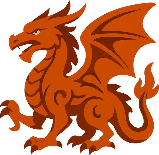 dragon deco.
In-Game asset.  2d.  High contrast.  No shadows