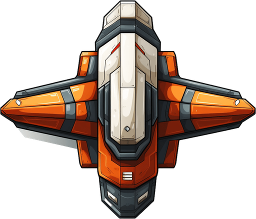 Single space torpedo flying upwards
Game Texture. In-Game asset. 2d. Pixelart. White background. Blank background. Low detail. High contrast.