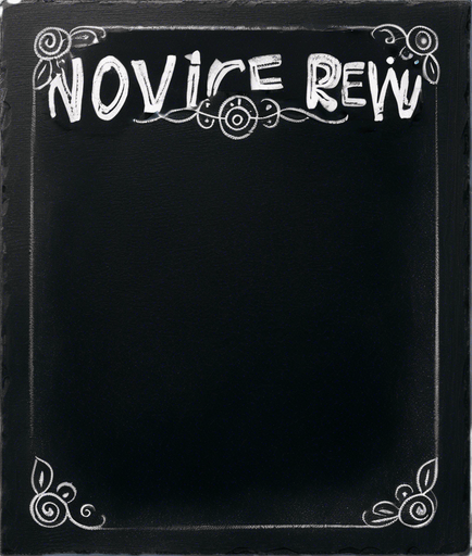 Text "NOVICE BREW" in chalk, handwritten