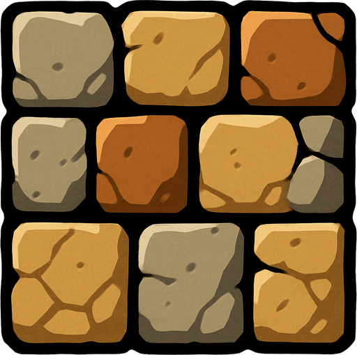 stone, cell for wall.
In-Game asset.  2d.  High contrast.  No shadows