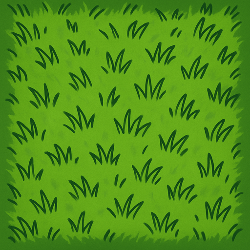 Düz çim zemin.
In-Game asset.  2d.  High contrast.  No shadows