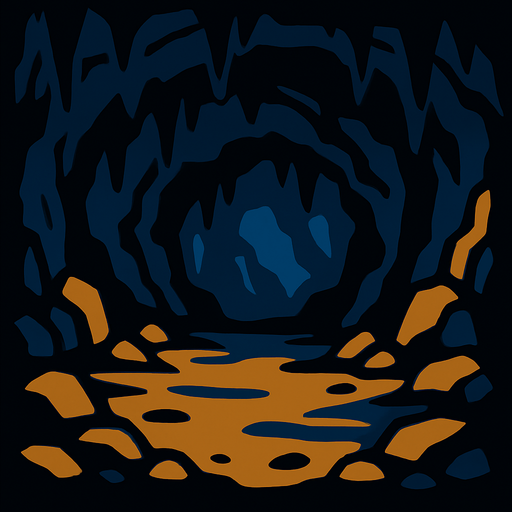 Cave bg.
In-Game asset.  2d.  High contrast.  No shadows