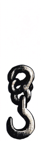 Draw a black chain from the top of the hook to the top of the image