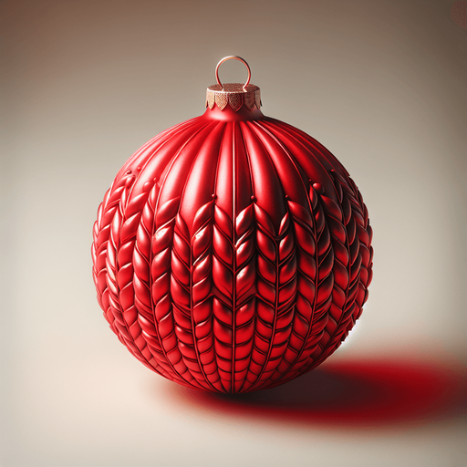 A red christmass tree ball decoration Single Game Texture. In-Game asset. 2d. Blank background. High contrast. No shadows.