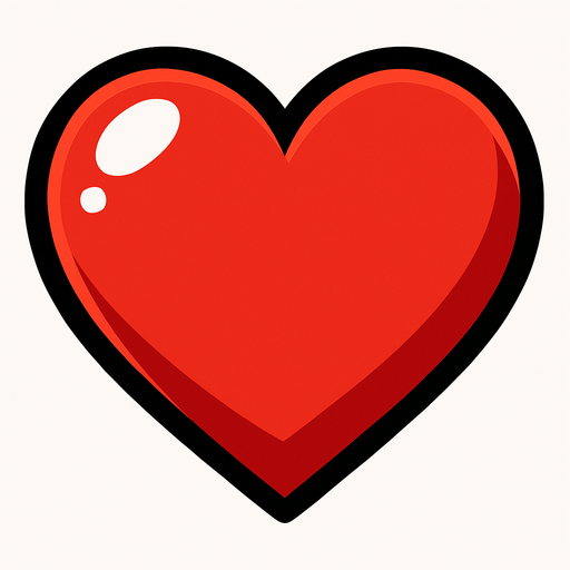 HEART.
In-Game asset.  2d.  High contrast.  No shadows