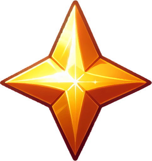 single gold sparkle.
Single Game Texture.  In-Game asset.  2d.  Blank background.  High contrast.  No shadows