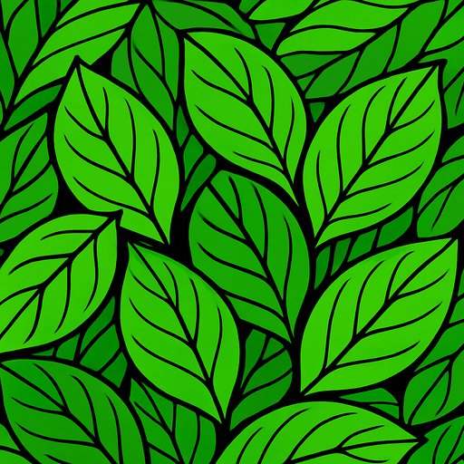 green leaf background.
In-Game asset.  2d.  High contrast.  No shadows