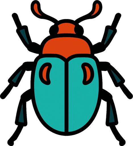 escarabajo.
In-Game asset.  2d.  High contrast.  No shadows