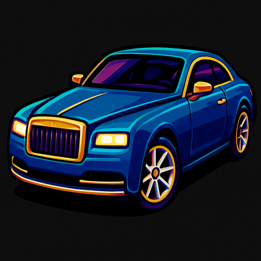 make a fancy car.
In-Game asset.  2d.  High contrast.  No shadows