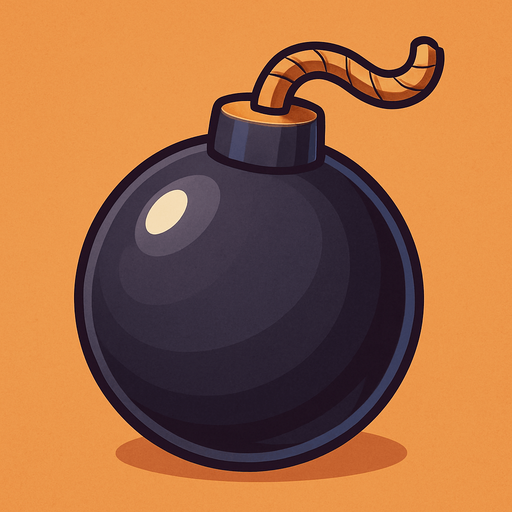 A black bomb.
In-Game asset.  No shadows